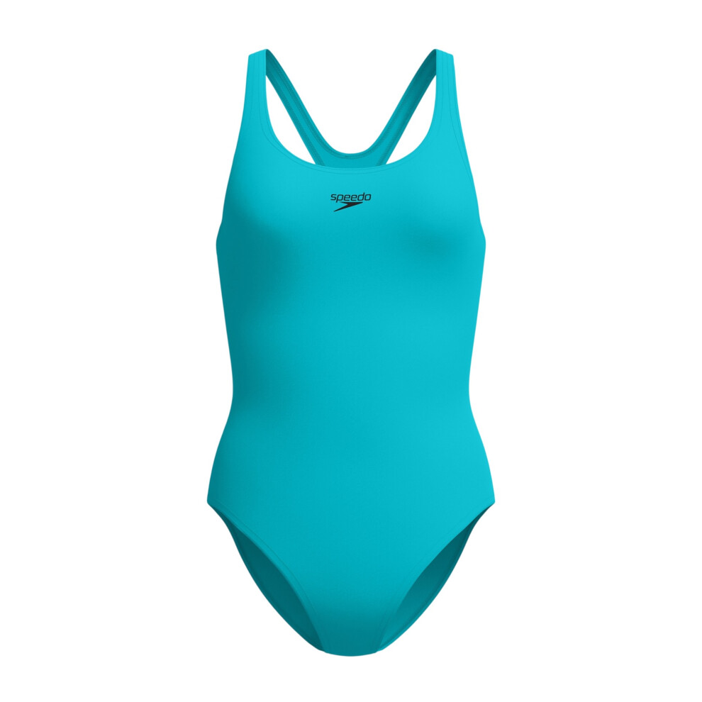 Speedo (18 Uk, Light Blue) Womens/Ladies Medalist Plain Endurance+ One Piece Swimsuit