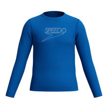 (13-14 Years, Blue) Speedo Childrens/Kids Long-Sleeved Rash Guard
