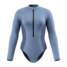 (L, Blue) Speedo Womens/Ladies Scuba Flex Long-Sleeved One Piece Swimsuit