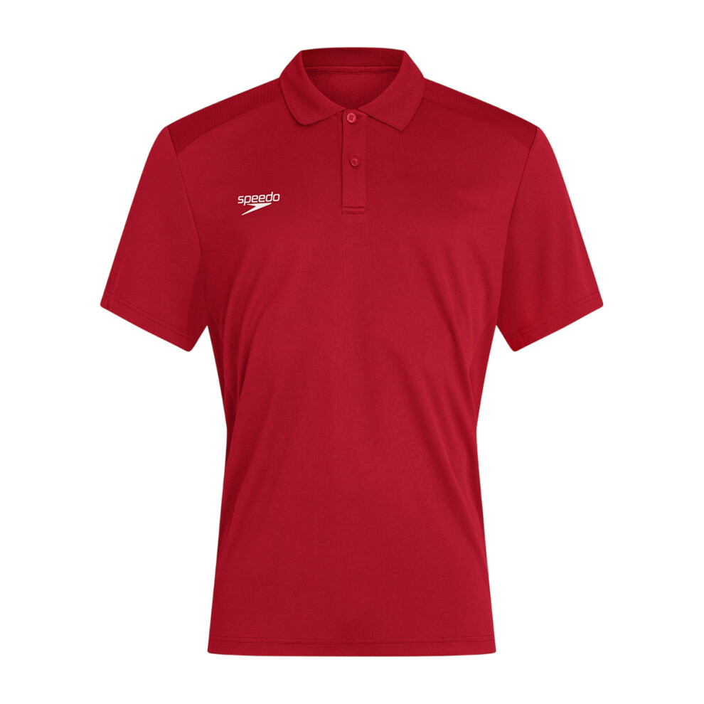 Speedo (Xl, Red) Mens Club Dry Polo Shirt