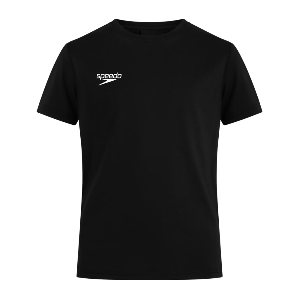 Speedo (L, Black) Mens Club Plain T-Shirt