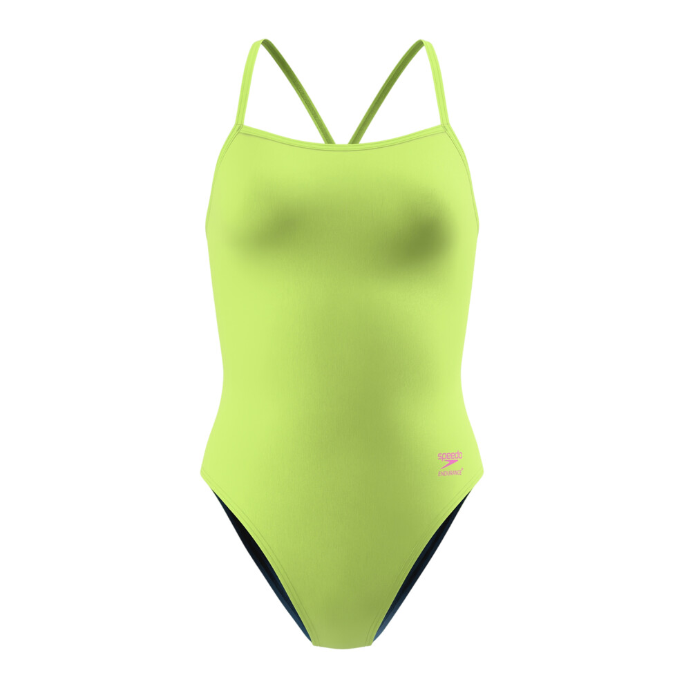 Speedo (10 Uk, Green) Womens/Ladies 2.0 Solid V-Cut One Piece Swimsuit