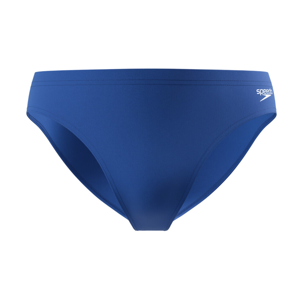Speedo (Xs, Blue) Mens Big Logo Endurance+ Swim Briefs