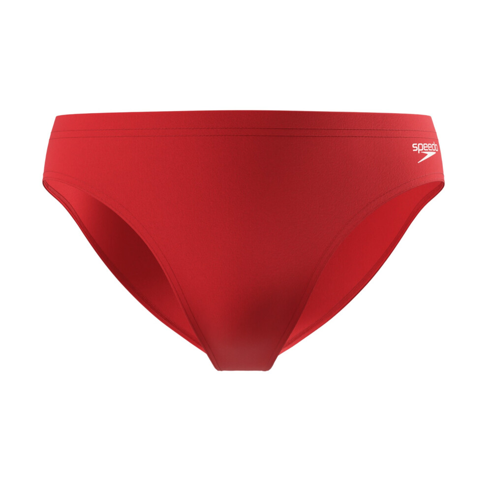Speedo (Xxs, Red) Mens Big Logo Endurance+ Swim Briefs