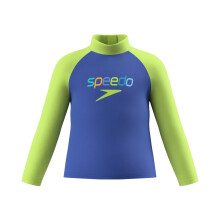(3 Years, Blue/Green) Speedo Childrens/Kids Logo Long-Sleeved Rash Guard