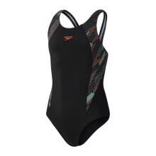 (13-14 Years, Black) Speedo Girls Hyperbloom Splice One Piece Swimsuit