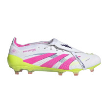 (10 UK, White/Pink) Adidas Mens Predator Elite Fold Over Firm Ground Football Boots
