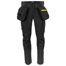 (42R, Black) Projob Mens 5551 Stretch Work Trousers