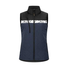 (M, Navy/Black) Projob Womens/Ladies Progression Diamond Quilt Recycled Polyester Work Vest Top