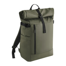 (One Size, Olive Green) Bagbase Recycled Polyester Roll Up 25L Backpack