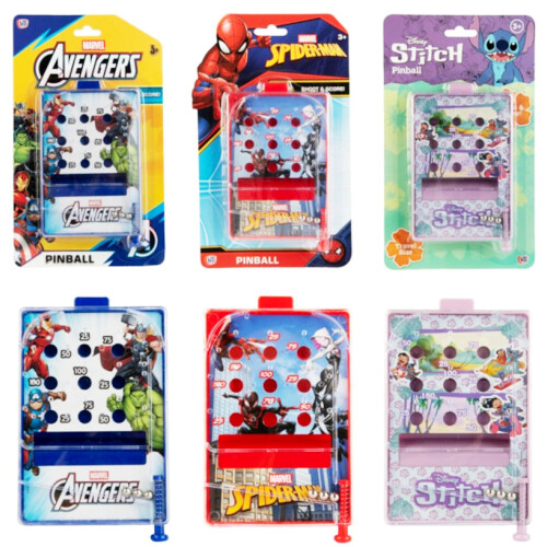 HTI (Pack of 1) Disney Mini Pinball Game, Assorted