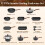 Kitchen Academy 17pcs Induction Hob Pan Set, Black Granite Cookware Sets 7