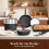 Kitchen Academy 17pcs Induction Hob Pan Set, Black Granite Cookware Sets 8
