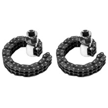 2 St 14CM Heavy-Duty Kettingoliefiltersleutel 52-Delige Dubbele Kettingsleutelmachine voor Het Repareren van Auto-Oliefiltersleutels