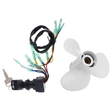 Ignition Key Assy for Outboard Motor Control Box with Boat Outboard Propeller for 25-60HP