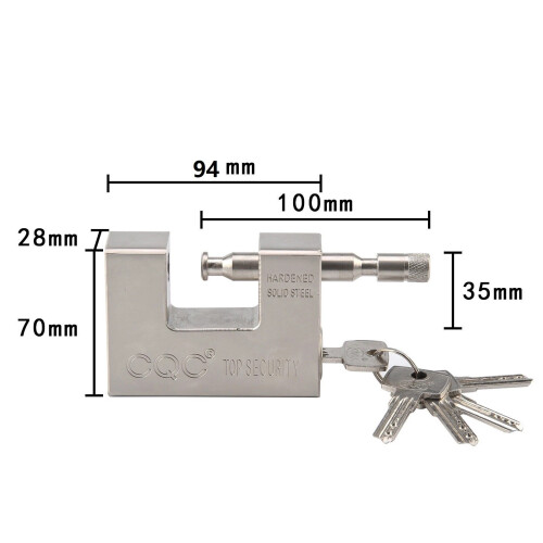 Steel 94mm Heavy Duty Padlock | High Security Container Lock 1