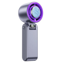 Pro Handheld Portable Fan with Turbo Cooling - Hand Held Fan Rechargeable Powerful Personal Fan Gray