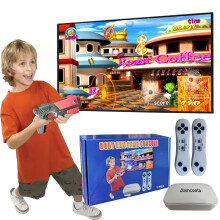 Damcoola Game Console with 100+ Games, Handheld Retro Video Console for Kids& Adults, Game System with AR Gun,2 Game Controller, TV Plug& Play, Xmas B