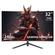 VJCSTAR 32 Inch Curved Gaming Monitor, FHD 1920x1080, 240Hz,1ms MPRT, AMD FreeSync Premium, HDR Ready, 4000:1 Static Contrast, 100% sRGB Colour Gamut,
