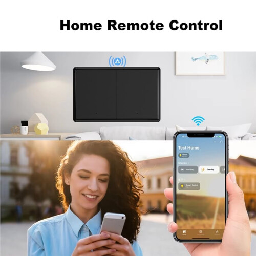 Matter WiFi Tuya  Push Button  1-2 Gang for Homekit Control Work and Alexa  Home B 2