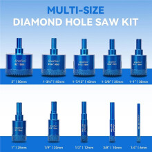 Carbide Hole Saw Kit 6-50mm, Premium Tile Drill Bit Set for Ceramic, Porcelain, Glass & Marble