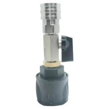 1/4 Inch Snelkoppeling Kogelkraan van Roestvrij Staal met aan/Uit-Schakelaar voor -K7 Hogedrukreiniger Slang Waterstroomregeling
