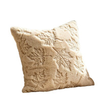 45x45cm Fall Pumpkin Decorative Pillow Covers Beige Soft Plush Faux Fur Throw Cushion Cases for Autumn Thanksgiving C