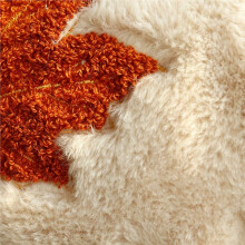 Housses de Coussin Décoratives Citrouille D'Automne 45 X 45 cm, Beige, Douces et Moelleuses, en Fausse Fourrure, pour L'Automne et Thanksgiving B