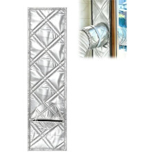 Thick Padded Portable AC Window Seal Kit Silver Coated Sliding Window Vent Cloth for Air Conditioner Exhaust Hose 180cm
