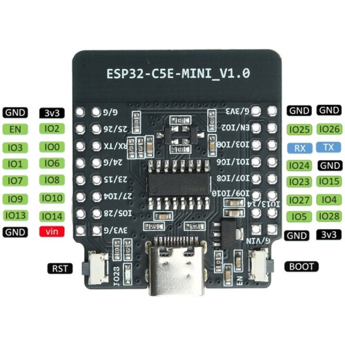 Módulo de Placa de Desenvolvimento BLE em Miniatura ESP32-C5-N16R8 com Chip CH340C e Interface Tipo C ESP32-C5E- WiFi6 Dev Board 2