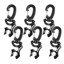 6 Pcs Scuba Diving Hose Holder Clip Diving Hose Clip with Snap Hook Buckle for Snorkeling , Diving Accessories