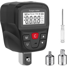 Conjunto de Ferramentas Manuais para Reparo de Carros e Motos, Incluindo: Medidor de Torque Digital de 17 A 340 Nm, Chave de Torque Eletrônica e
