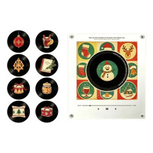 Automatic Singing Magnetic Fridge Magnet Rotary Disc Night Light NFC Induction Christmas Refrigerator Magnetic Disc