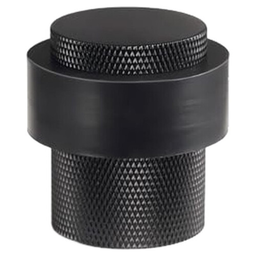 Fermaporta In Ottone Zigrinato per Bagno, Resistente, da Pavimento, Non Magnetico, Nero.