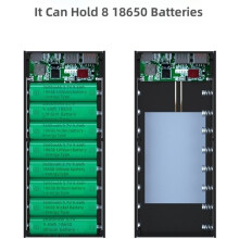 8x18650 Power Bank Case Battery Storage Box Charging Welding-Free DIY Shell Without Battery