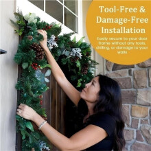 Adjustable Christmas Garland Hanger Rod Front Door Garland Hanger No Drilling Garland Holder for Decorations