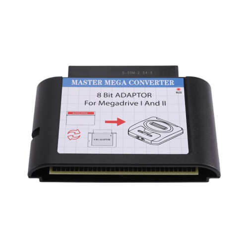 Master Mega Converter 8-Bitars Speladapter för  Megadrive i/II Master System Spelkassettadapter