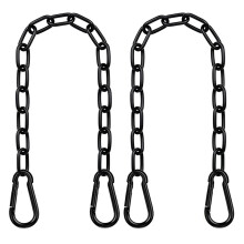 Lot de 2 Chaînes de Suspension avec 4 Mousquetons, Kit de Suspension pour Balançoires Suspendues, Balançoires de Porche et Équipements de Gym