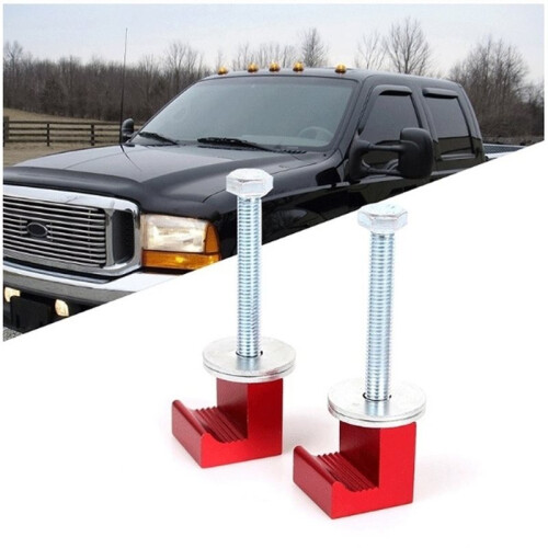 1set Universal Mounting Kit for Trucks, Pickups, SUVs, , and Trailers,J-Hook Rail Clamp,Hook Clamp Black 2