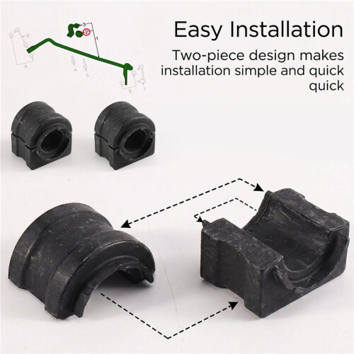 2 Silentblocs de Barre Stabilisatrice de Suspension Avant (Référence 31406930) pour