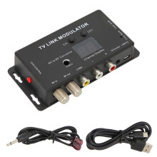 TM70RG TV Link Modulator Support PAL /NTSC Adjustable Output Gain Electronic UHF Home Converter RF Modulator