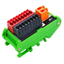 New 1 in 8 Out Power Junction Box, Positive and Negative Common Terminal AC and Division Adapter Terminal Block
