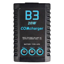 Nieuwe ComCharger B3 20W 1.6A Compacte Draagbare Accubalanceerlader voor 7.4V 11.1V RC LiPo-Accu'S met EU-Stekker
