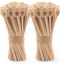 200Pcs Coffee Stirrers Natural Wooden Stir Sticks, Disposable Biodegradable Cafe Grade Coffee Stir Sticks