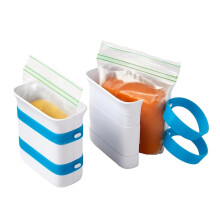 Freezer Food Block Maker, 2 Cup, 2-Pack, Meal Prep Bag Container to Freeze Leftovers and Soup