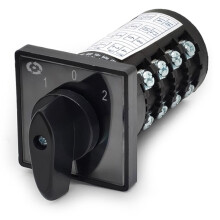 Novo Interruptor Rotativo de 3 Posições HZ5B-20/4 com Controle de Alimentação Dupla (Liga-Desliga-Liga), 20A, Contato Prateado, Seletor de Cames.