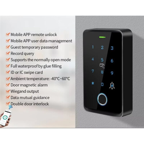 Support Tuya APP Fingerprint Access Control Keyboard RFID Keyboard 125Khz13.56MHz Intelligent Control