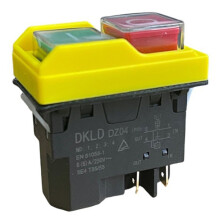 DZ04 4 Pins Waterproof Electromagnetic Push Button Switches Start Stop for Grinding Machine 250VAC 8(6)A