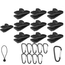 10 Pack Tarp Clips Heavy Duty - All-Weather Grip Clamps for Tarps, Canopies, Camping, Outdoor Covers