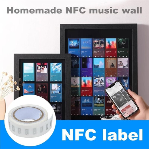 100 PCS NFC Tags Sticker with NTAG213 Chip Blank NFC Stickers Adhesive Labels RFID Tags Rewritable 137 Bytes Memory